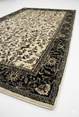 02DL002_3 Classic Ivory Persian Floral Area Rug