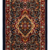 Elegant Vintage Persian Medallion Carpet Rug Vintage Persian medallion carpet rug with traditional floral design