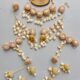 03GJ001_2 Handcrafted Floral & Cowrie Shell Wedding jewellery