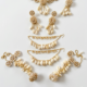 Handmade Beige Cowrie Shell Jewelry Set for Haldi and Mehendi