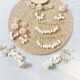 Handmade Beige Cowrie Shell Jewelry Set for Haldi and Mehendi
