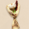 Handmade Crochet Tulip Flower Bouquet for Gifts & Home Décor Handmade crochet tulip flower bouquet with rustic fabric wrapping