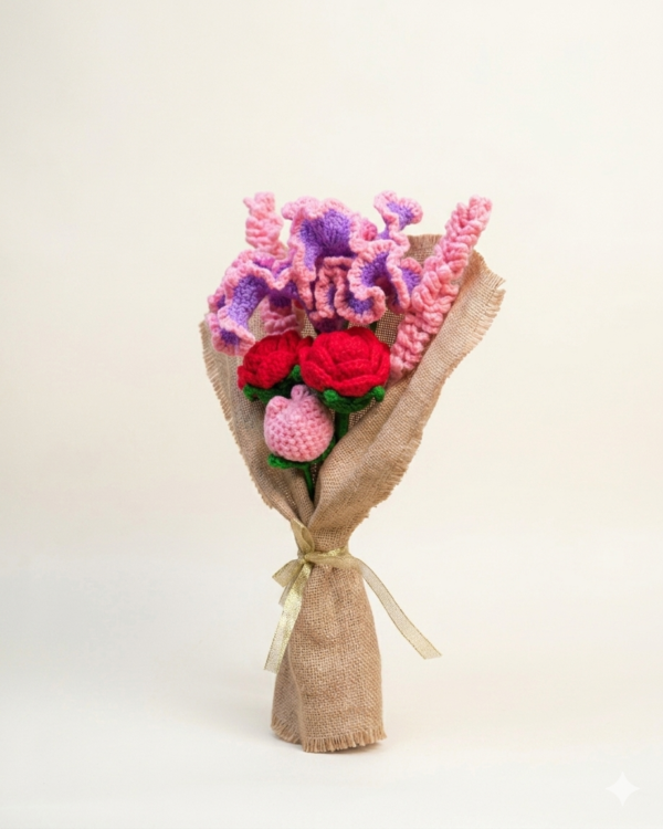 1777816569776 Blush Bloom Crochet Flower Bouquet