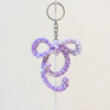 Lavender Loop Handmade Crochet Keychain Handmade lavender crochet loop keychain with metal keyring attachment