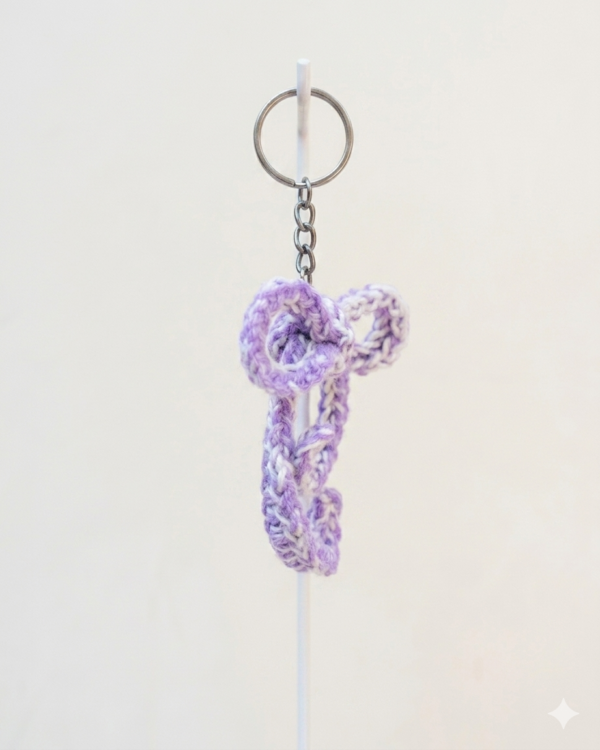 1777819596349 Lavender Loop Crochet Keychain