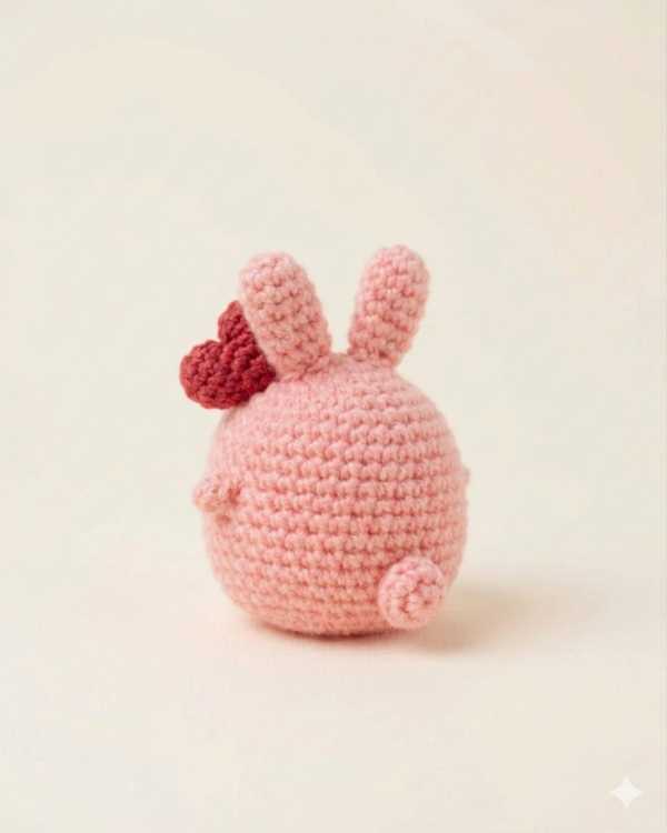 Blush Bunny Crochet Plush Charm