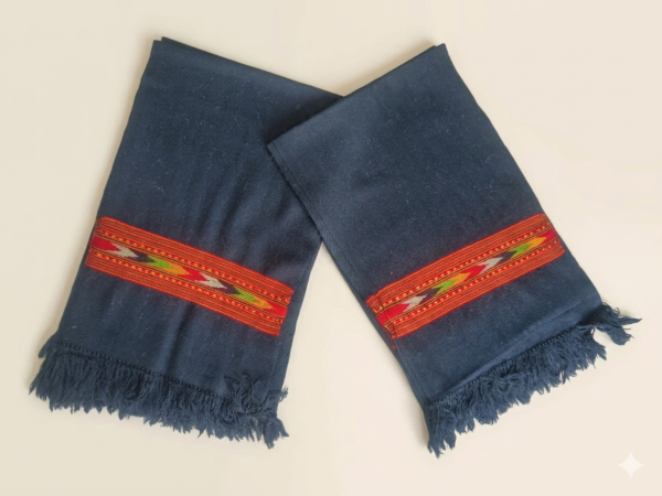 1777962391321 Midnight Blue Handwoven Cotton Ethnic Scarf
