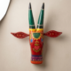 1777973037581 Emerald Tribal Handcrafted Wooden Bull Mask Decor