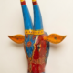 1777974329278 Azure Tribal Handcrafted Wooden Bull Mask Decor