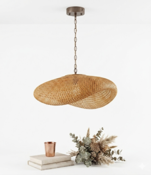 image_25c961cc Infinity Twist Cane Pendant Lamp – Handwoven Modern Hanging Light