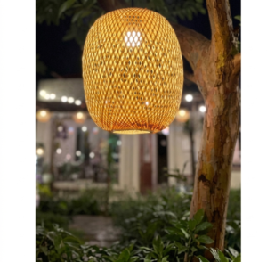 Aurora Weave Cane Pendant Lamp – Handcrafted Natural Hanging Light Handwoven natural cane pendant lamp with cylindrical woven design creating warm ambient lighting
