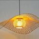 Wingspan Cane Pendant Lamp – Handwoven Artistic Hanging Light Handwoven wing-shaped cane pendant lamp with artistic open weave design and warm ambient lighting