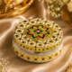 White Floral Meenakari Storage Box