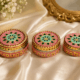 Pink Floral Meenakari Storage Box
