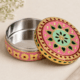 Pink Floral Meenakari Storage Box