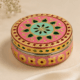 Pink Floral Meenakari Storage Box