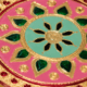 Pink Floral Meenakari Storage Box