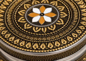 Black Floral Meenakari Storage Box