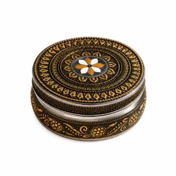 Black Floral Meenakari Storage Box