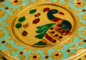 Mint Peacock Meenakari Utility Box
