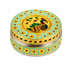 Mint Peacock Meenakari Utility Box