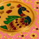 01GJ014_3 Pink Peacock Meenakari Utility Box