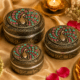 01GJ015_3 Peacock Meenakari Trinket Box