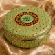 01GJ023_4 Green Mandala Meenakari Utility Box
