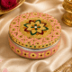 Pink Floral Meenakari Storage Box