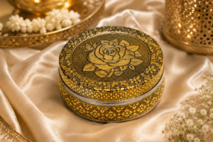 Golden Rose Meenakari Utility Box