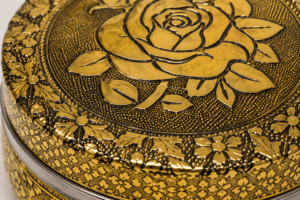 Golden Rose Meenakari Utility Box