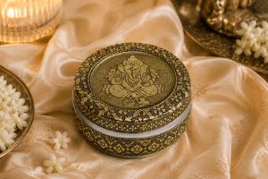 Golden Ganesha Meenakari Utility Box
