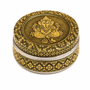 Golden Ganesha Meenakari Utility Box