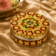 Golden Floral Meenakari Utility Box
