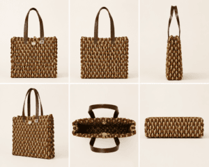 01OD010_2 Rustic Weave Sabai Grass Tote Bag