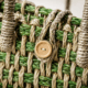 01OD011_2 Green Weave Sabai Grass Tote Bag