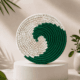 Crimson Spiral Sabai Grass Placemat