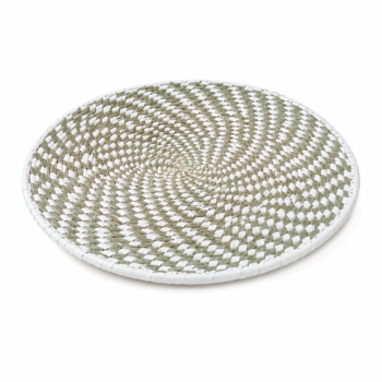 Handwoven Sabai Grass Spiral Wall Art Plate