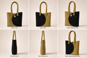 Black Sabai Grass Mini Tote Bag