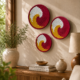 01OD027_1 Sabai Sunset Spiral Wall Decor Set