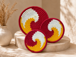 01OD027_5 Sabai Sunset Spiral Wall Decor Set