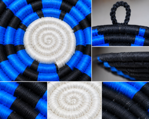 01OD031_3 Sabai Blue Starburst Wall Decor Set