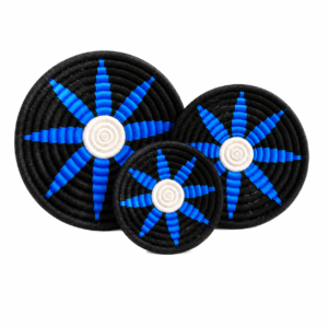 01OD031_9 Sabai Blue Starburst Wall Decor Set