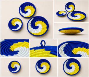 01OD033_2 Sabai Ocean Wave Wall Decor Set