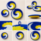 01OD033_2 Sabai Ocean Wave Wall Decor Set