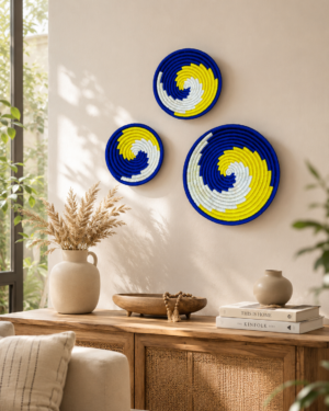 01OD033_4 Sabai Ocean Wave Wall Decor Set
