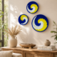 01OD033_4 Sabai Ocean Wave Wall Decor Set