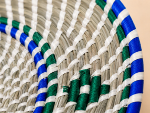 Colorful Sabai Grass Floor Mat
