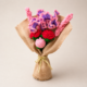 01PB003_1 Blush Bloom Crochet Flower Bouquet