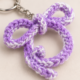01PB006_3 Lavender Loop Crochet Keychain